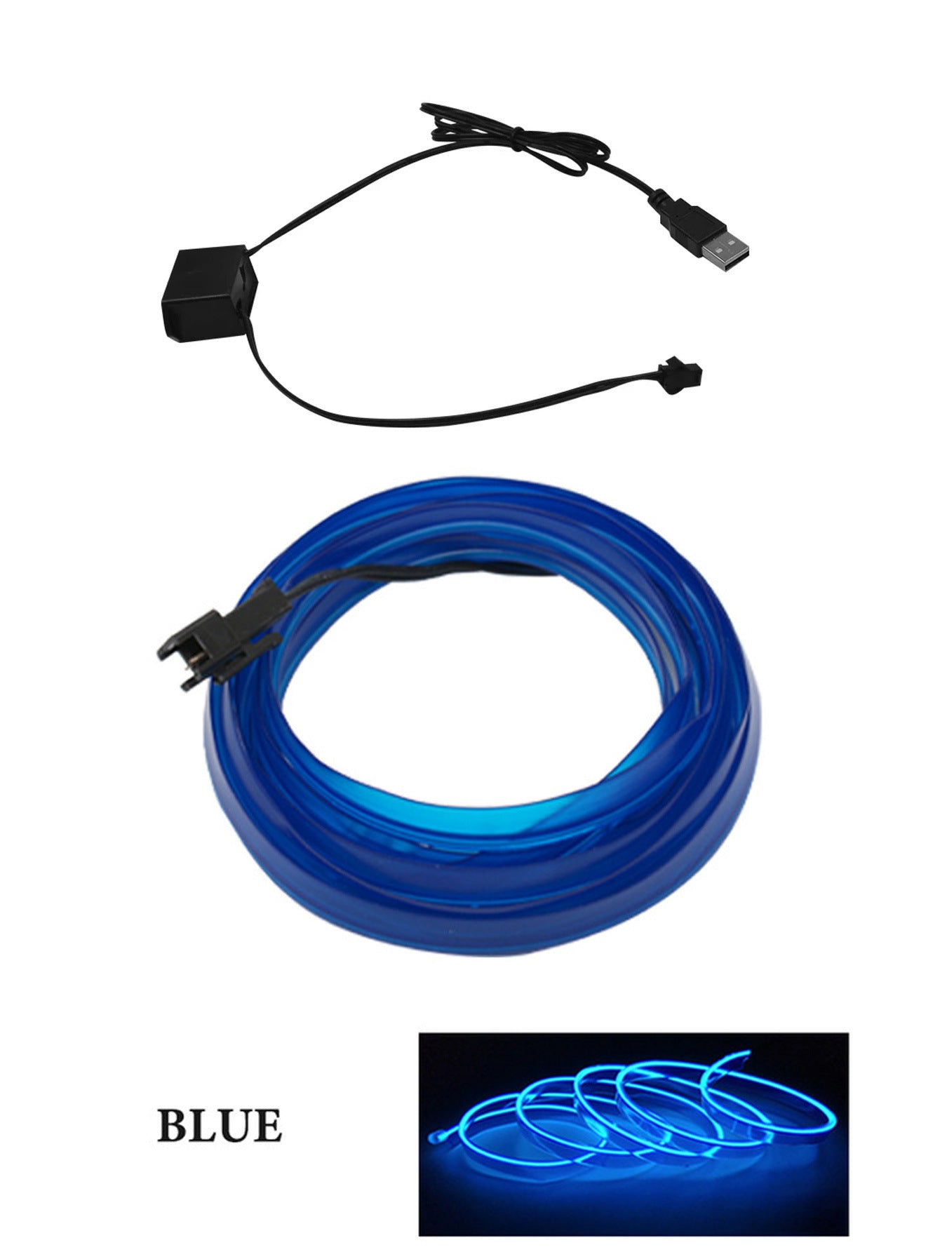 Bande LED Intérieure USB pour Voiture – Lumière Ambiance Multicolore, Facile à Installer, Effet Néon Unique