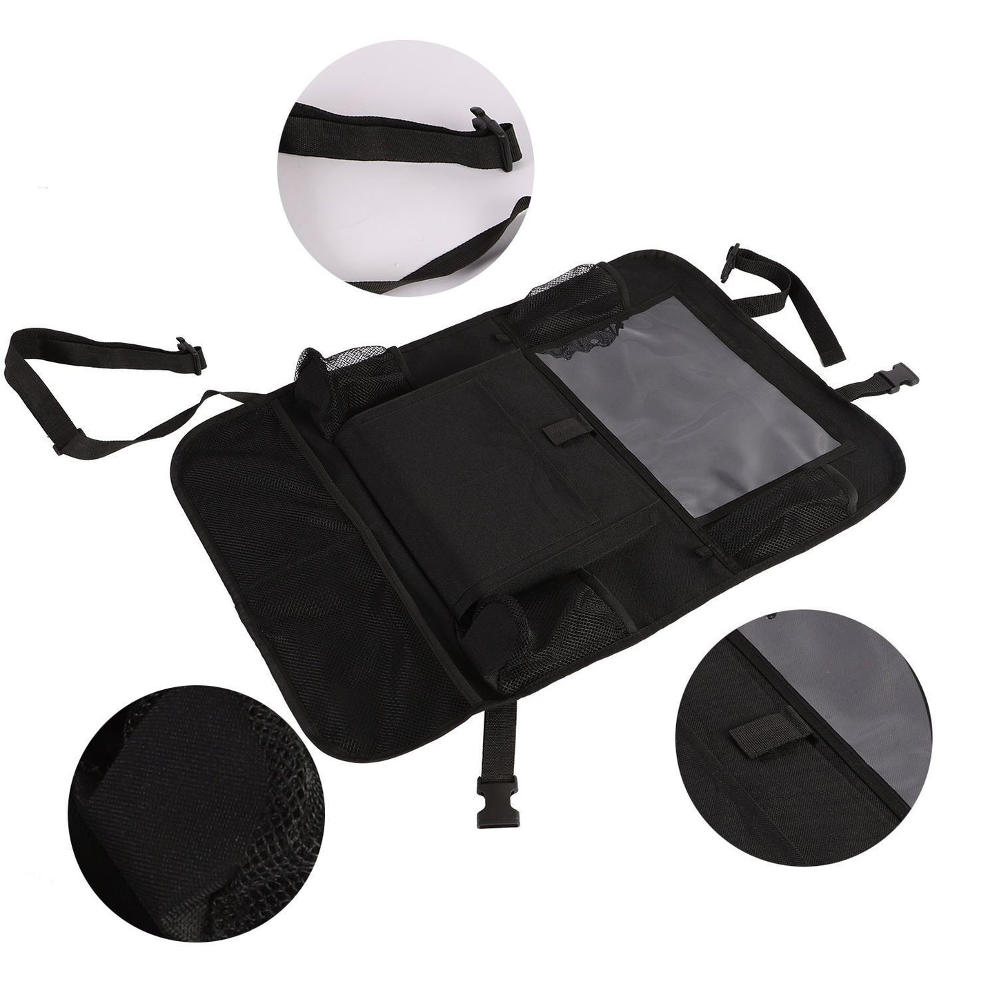 Organisateur de Siège Arrière Voiture – Rangement Multifonction avec Support Tablette, Porte-Gobelet et Pochettes