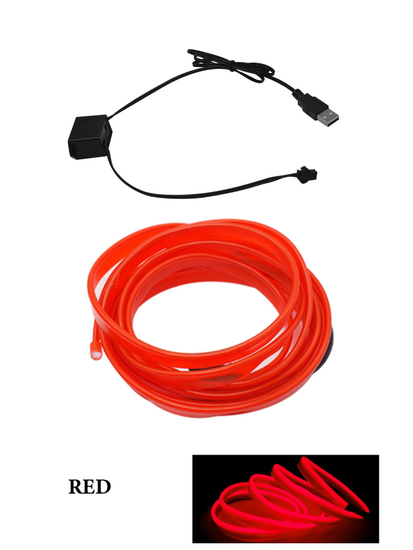 Bande LED Intérieure USB pour Voiture – Lumière Ambiance Multicolore, Facile à Installer, Effet Néon Unique