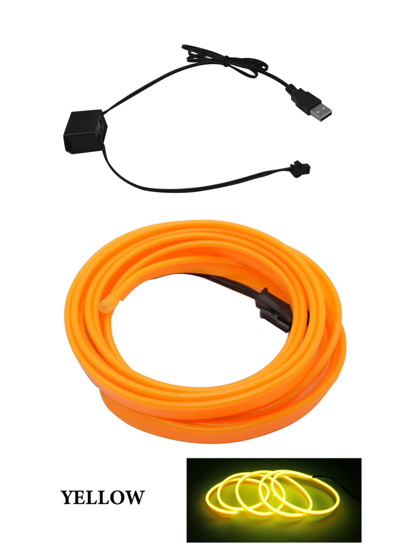 Bande LED Intérieure USB pour Voiture – Lumière Ambiance Multicolore, Facile à Installer, Effet Néon Unique