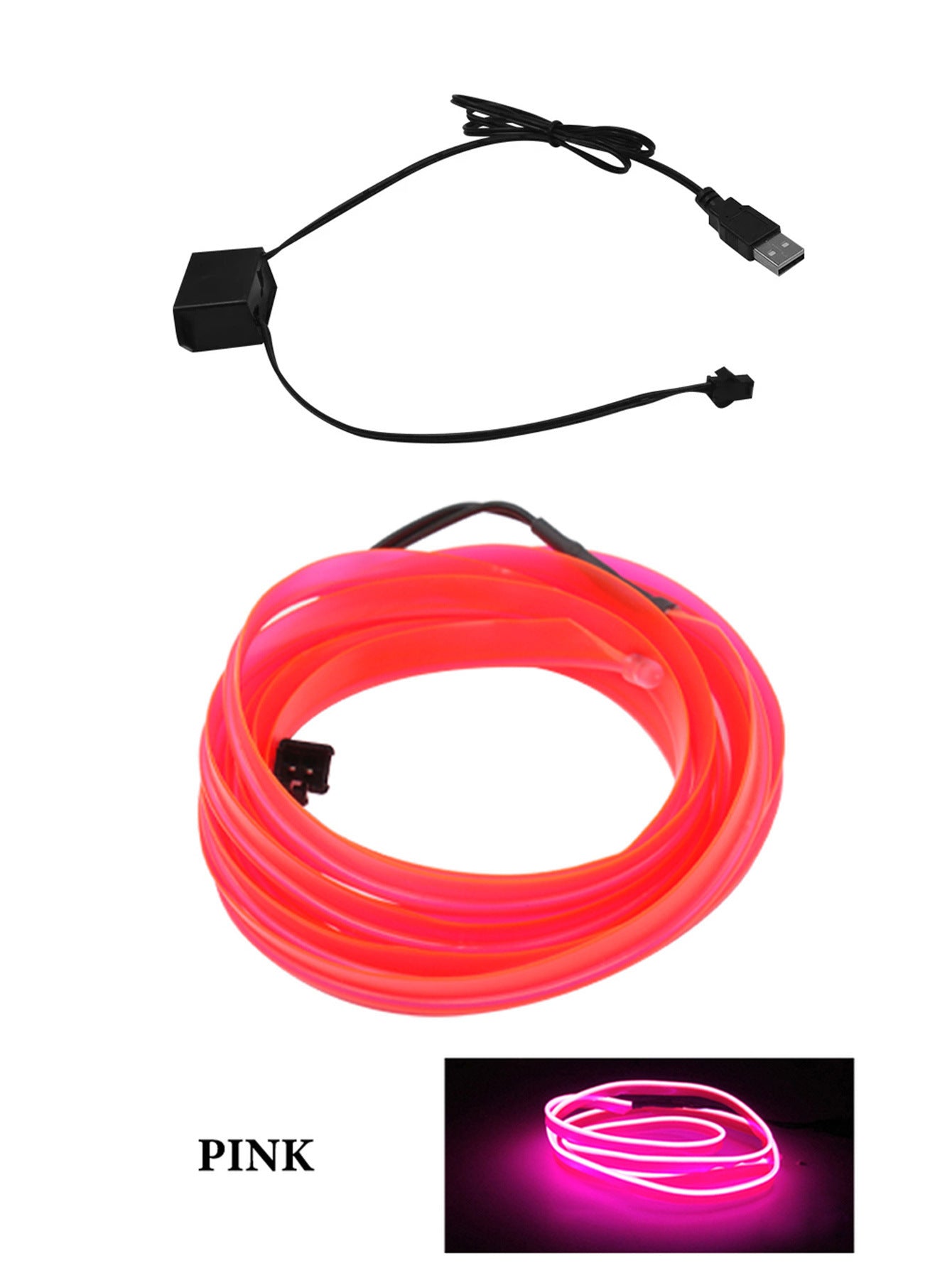 Bande LED Intérieure USB pour Voiture – Lumière Ambiance Multicolore, Facile à Installer, Effet Néon Unique