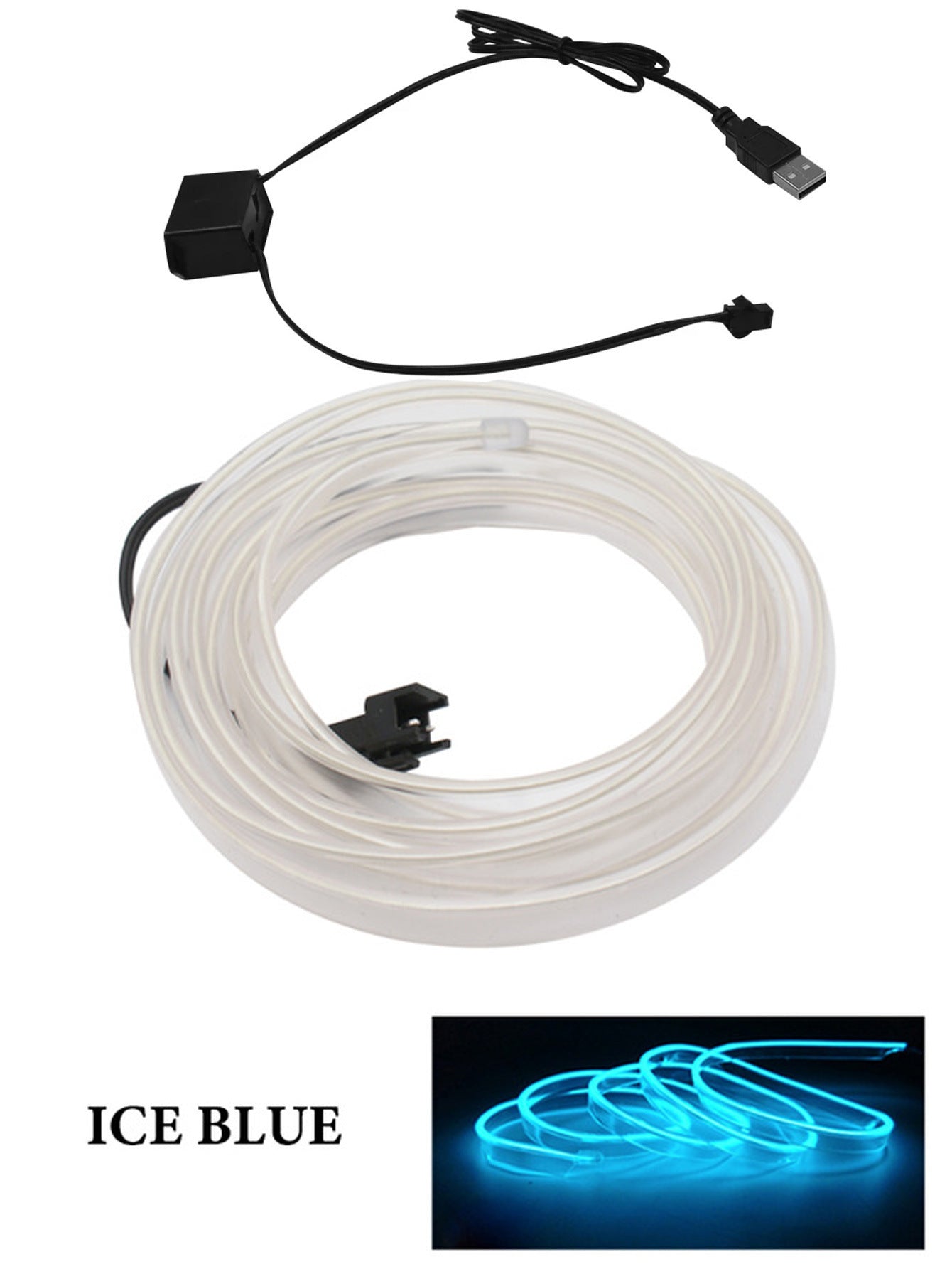 Bande LED Intérieure USB pour Voiture – Lumière Ambiance Multicolore, Facile à Installer, Effet Néon Unique