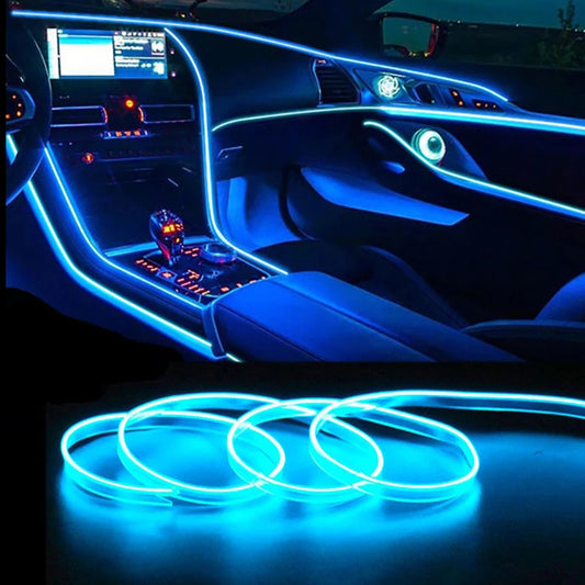 Bande LED Intérieure USB pour Voiture – Lumière Ambiance Multicolore, Facile à Installer, Effet Néon Unique
