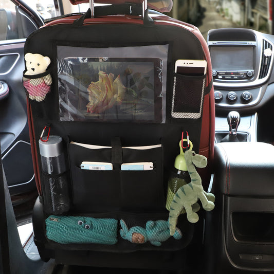 Organisateur de Siège Arrière Voiture – Rangement Multifonction avec Support Tablette, Porte-Gobelet et Pochettes