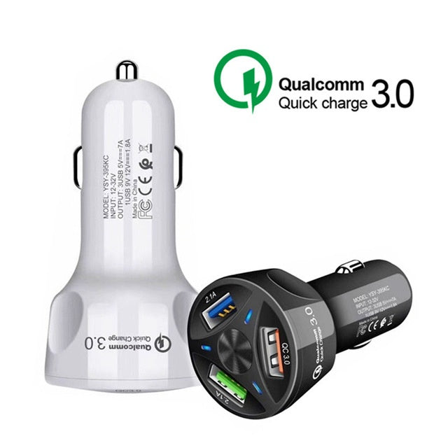 Chargeur Voiture 3 Ports USB – Charge Rapide QC3.0 | 7000mA | Intelligent & Sécurisé