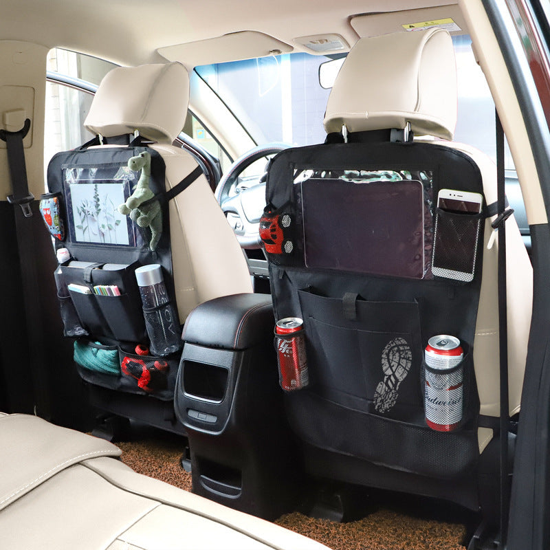 Organisateur de Siège Arrière Voiture – Rangement Multifonction avec Support Tablette, Porte-Gobelet et Pochettes