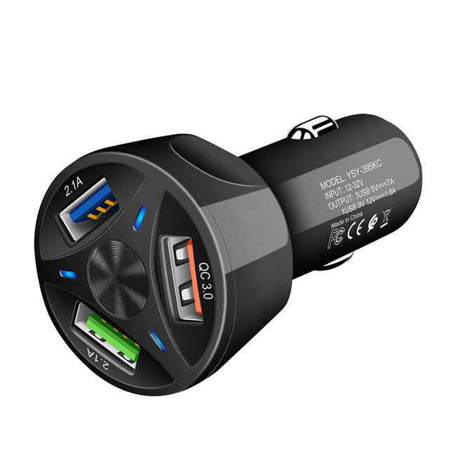 Chargeur Voiture 3 Ports USB – Charge Rapide QC3.0 | 7000mA | Intelligent & Sécurisé