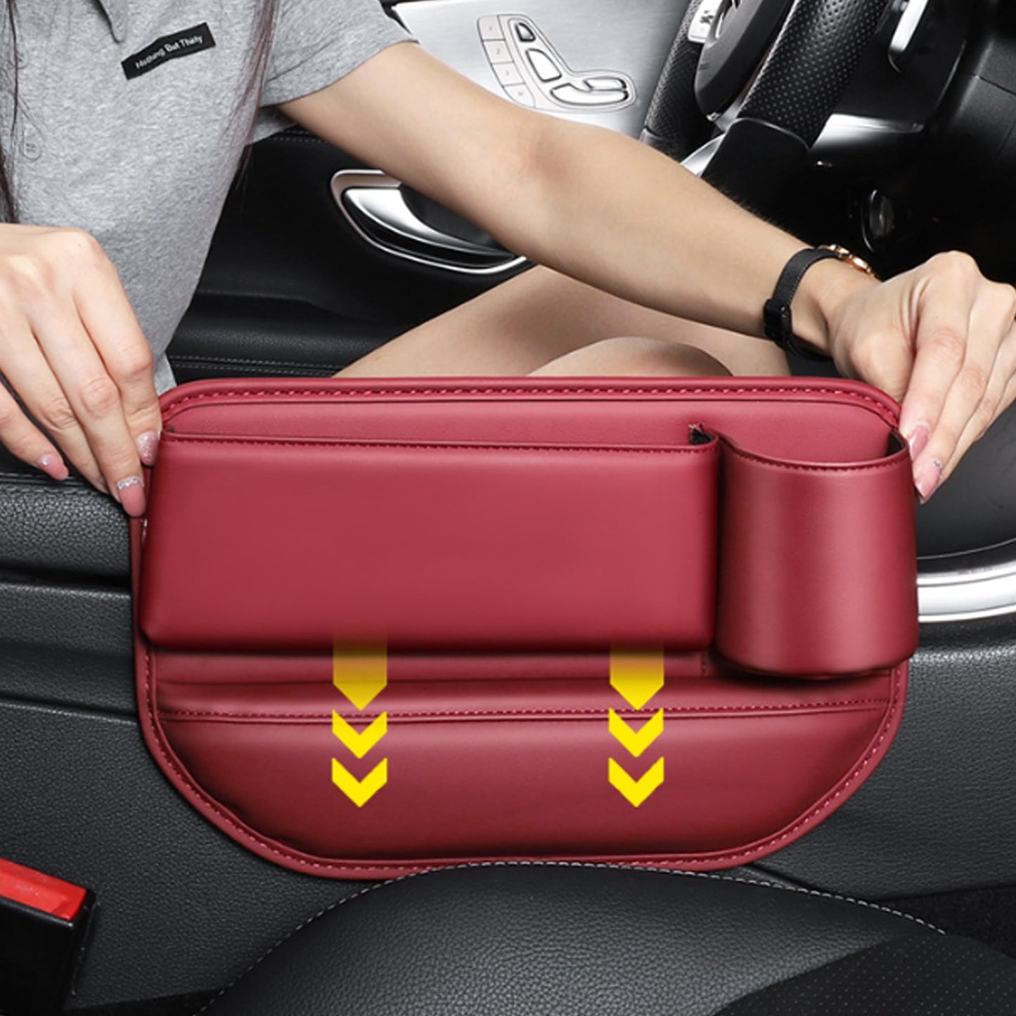 Rangement pour Siège Auto – Remplisseur d’Espace pour Téléphones, Clés, Lunettes – Accessoire Universel Voiture