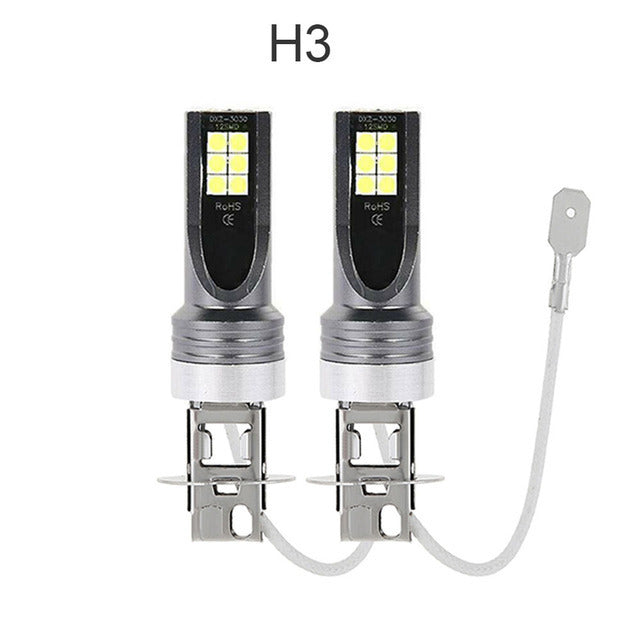 Ampoule LED Antibrouillard Universelle 6500K – Haute Luminosité | Aluminium | 12V | Blanc Pur
