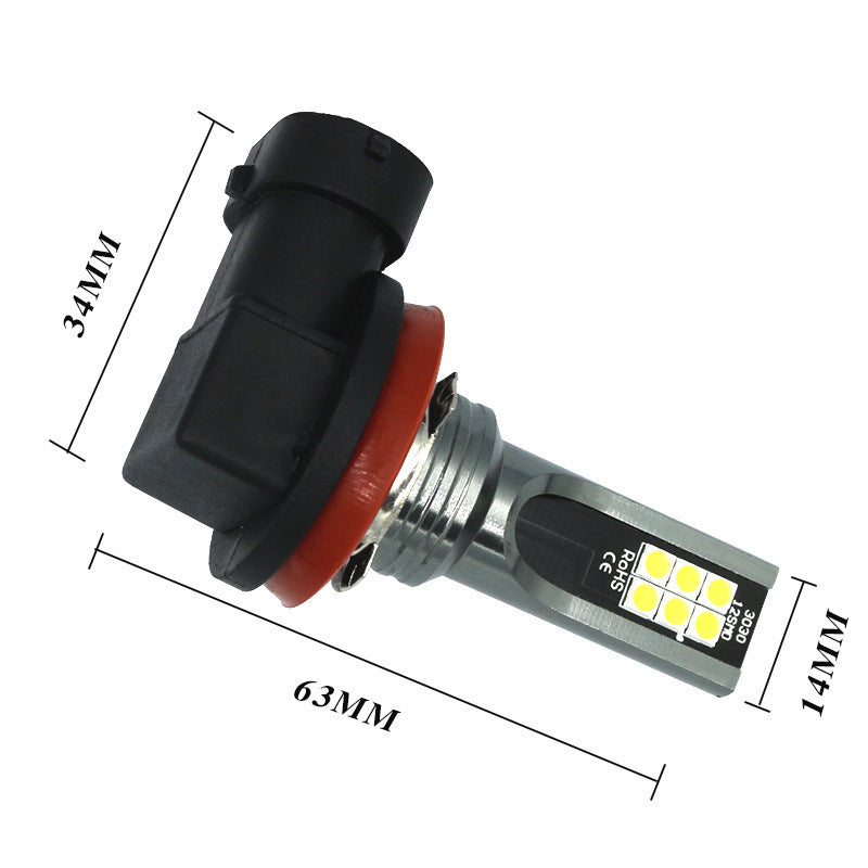 Ampoule LED Antibrouillard Universelle 6500K – Haute Luminosité | Aluminium | 12V | Blanc Pur