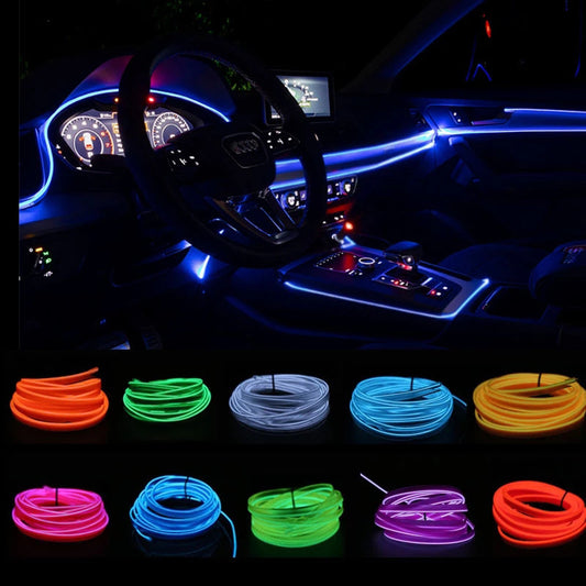 Bande LED Intérieure USB pour Voiture – Lumière Ambiance Multicolore, Facile à Installer, Effet Néon Unique